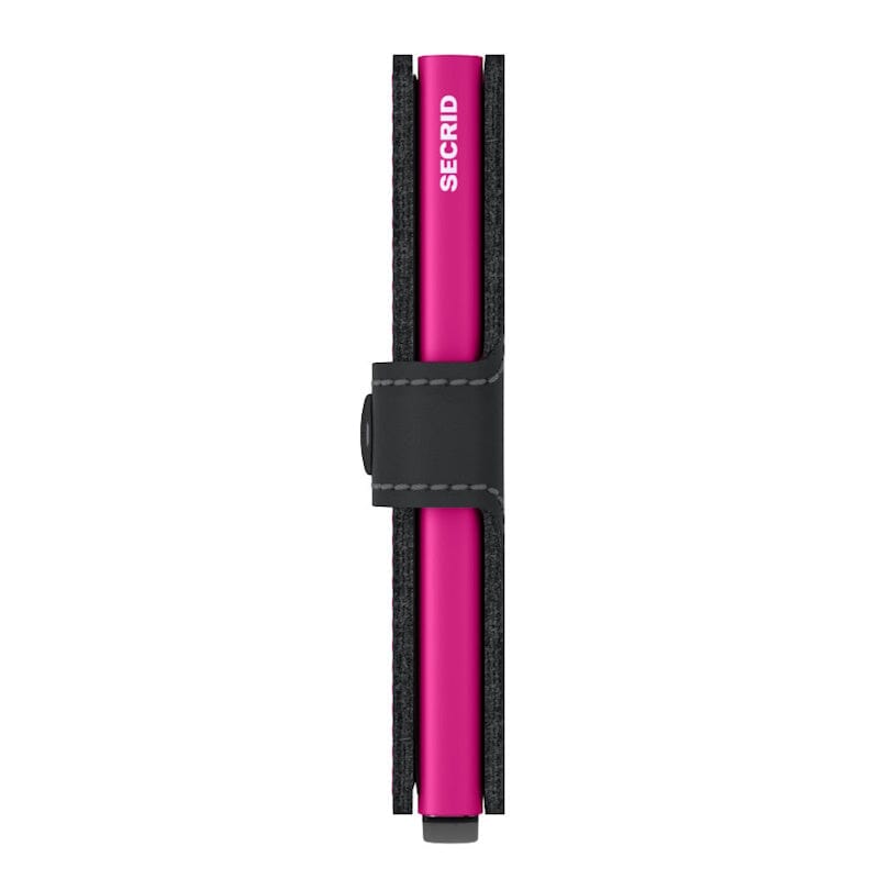 Secrid Mini Wallet Matte Black & Fuchsia