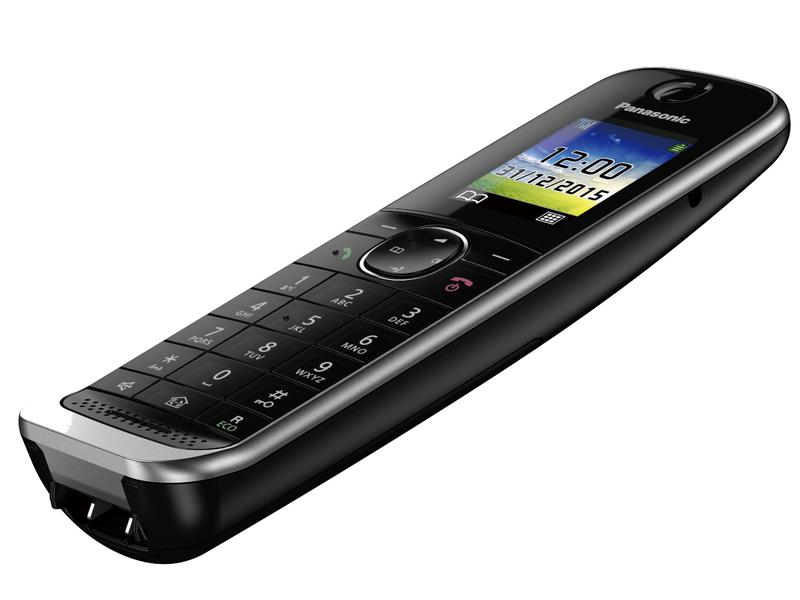 Panasonic Schnurlostelefon KX-TGJ310SLB Schwarz Elegantes und luxuriöses digitales Schnurlostelefon