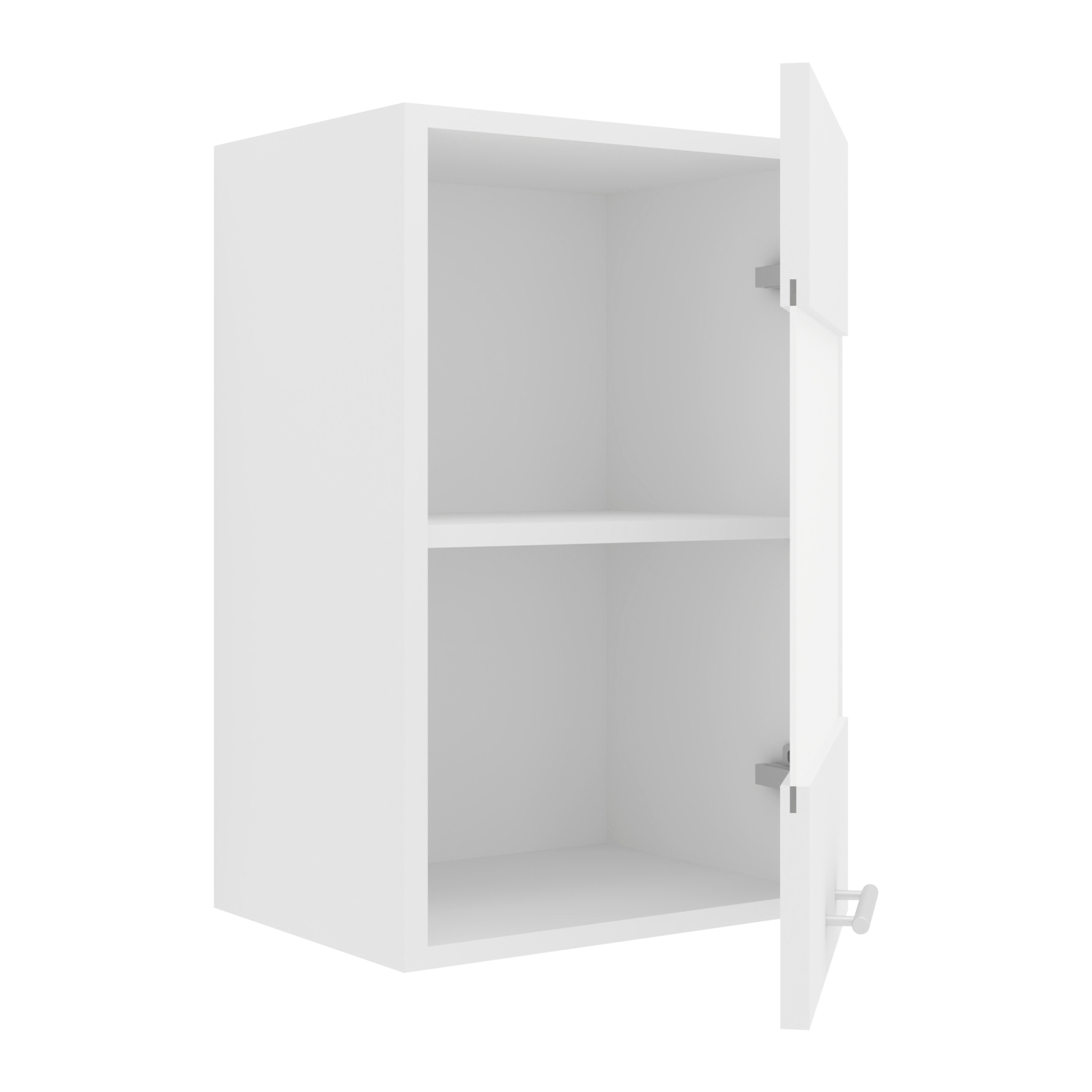 Glas-Hängeschrank ESILO - weiß - 40 cm