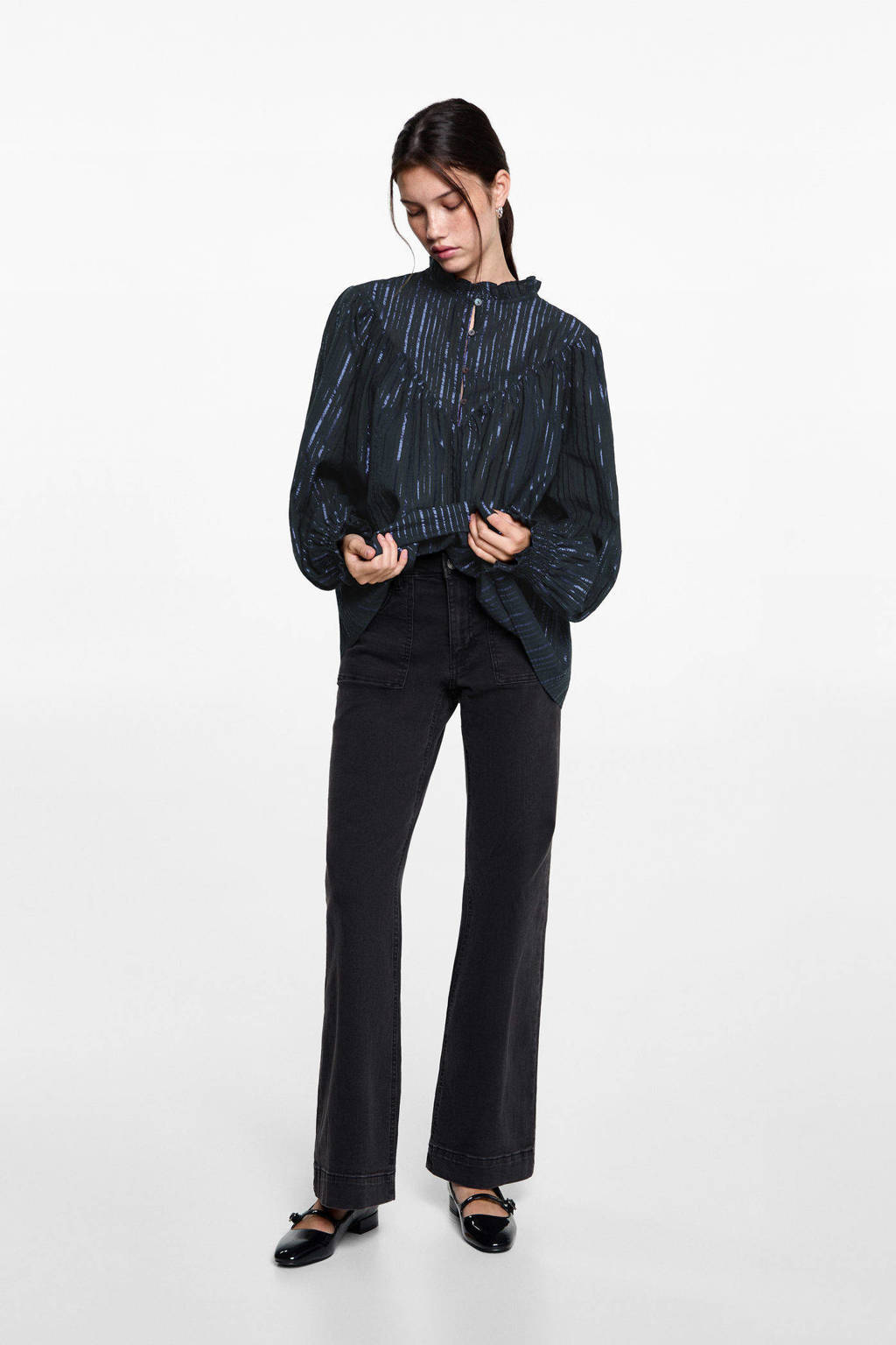 MANGO TEEN blousetop blauw