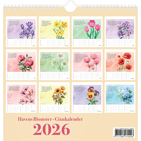 Kalender 2026 - Danmarks blomster