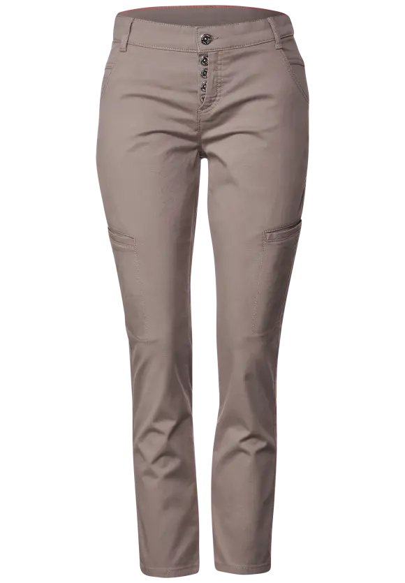 Casual Fit Hose mit Stretch - sandy mocca