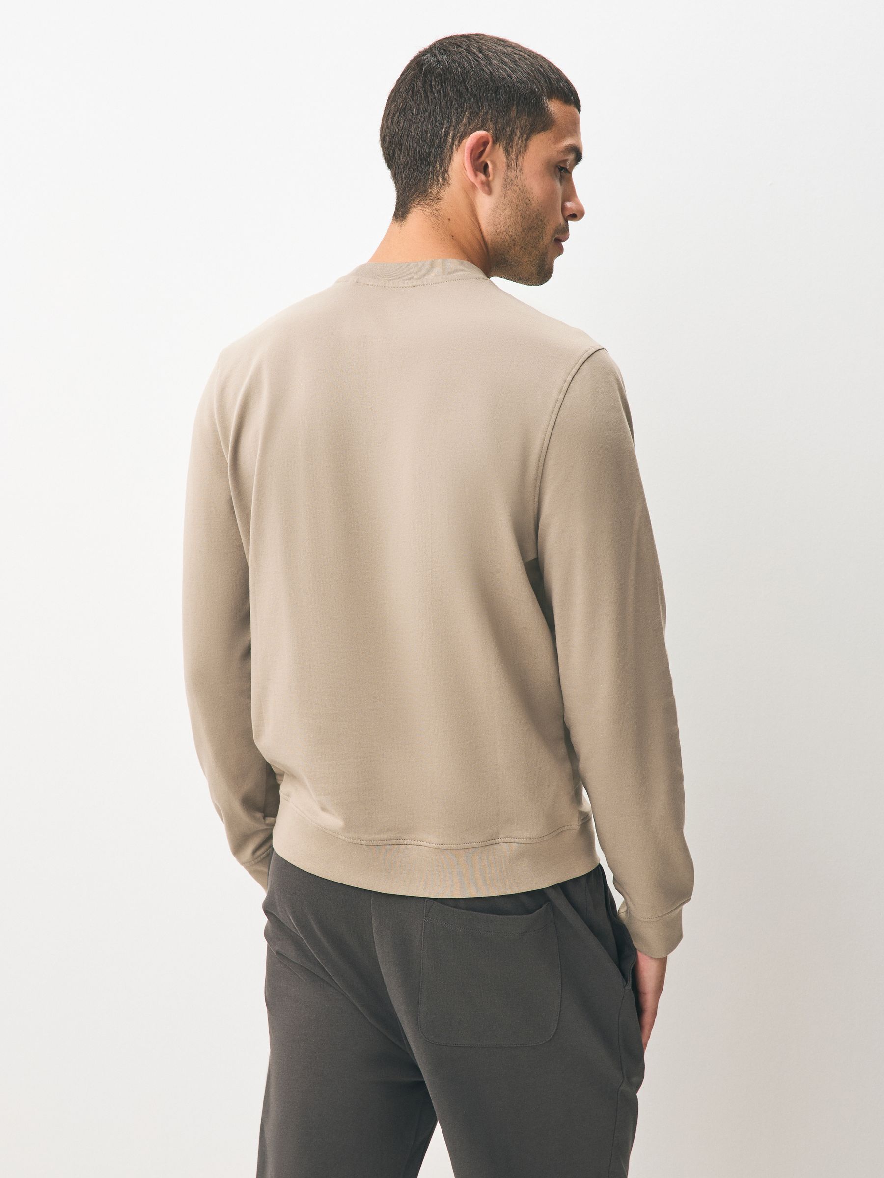 Neutraal - Dun sweatshirt met ronde hals