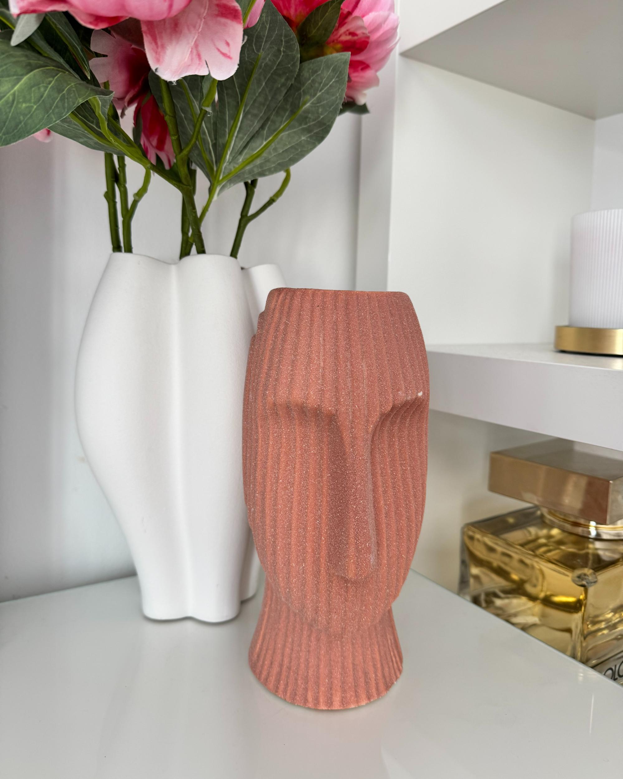 Bloemenvaas PALLINI Steengoed 24 cm Perzikroze