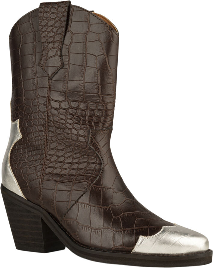 Shoe The Bear STB-Nancy Western Croco Dark brown