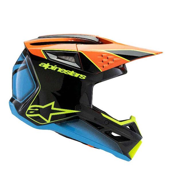 Alpinestars - Casque enfant Youth S-M3 Fray Noir / Orange / Jaune fluo