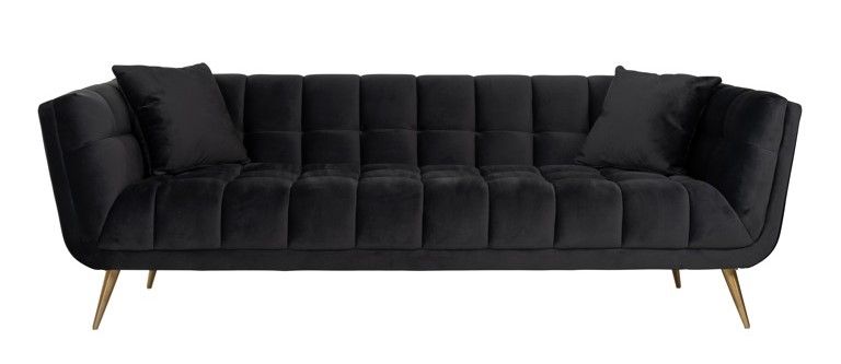 Bankstel 210585 Antraciet Velvet Huxley B230 x D91 x H75 cm
