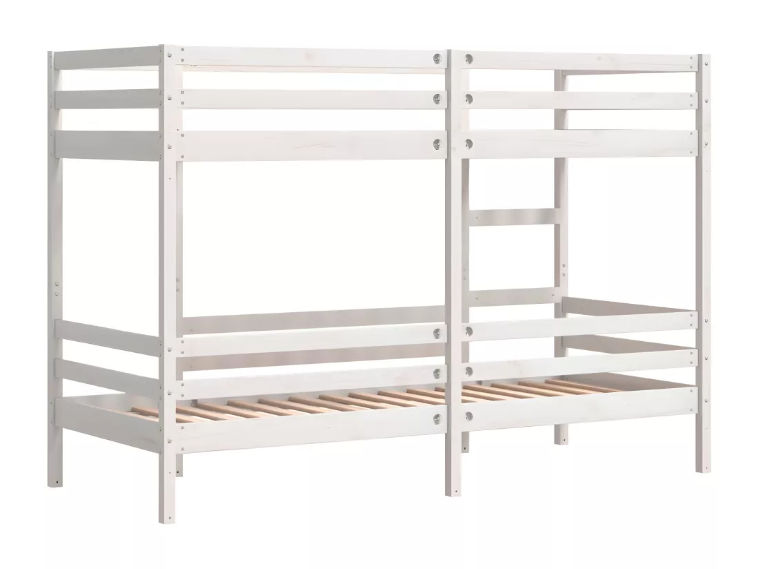 Lit superposé Blanc 90x190 cm Bois de pin massif