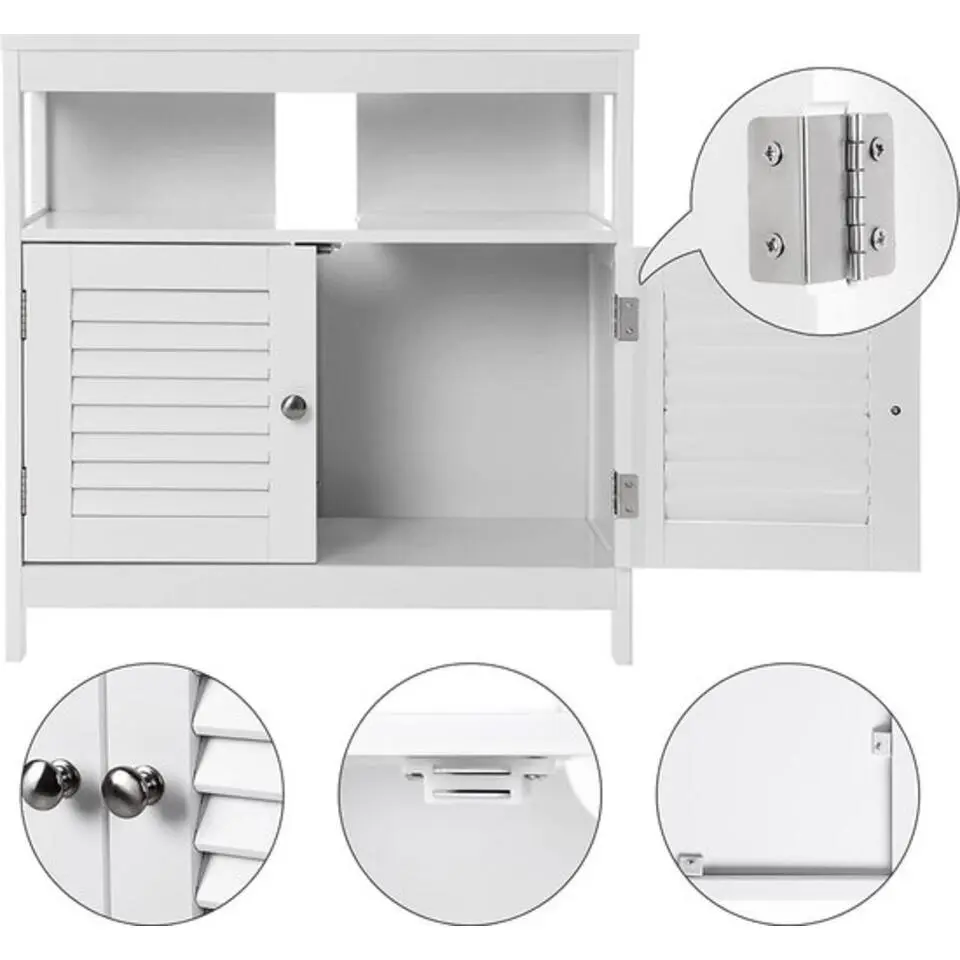 Parya Home Wastafelonderkast, zonder wastafel, veel opslag, wit