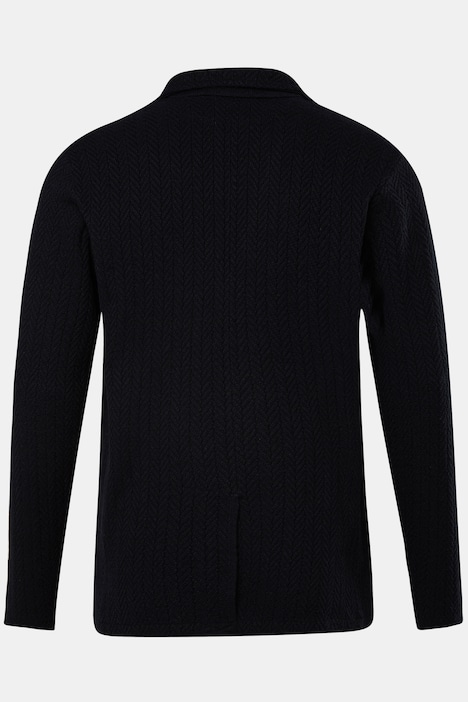 Stricksakko, zweireihig, Revers, Taschen
