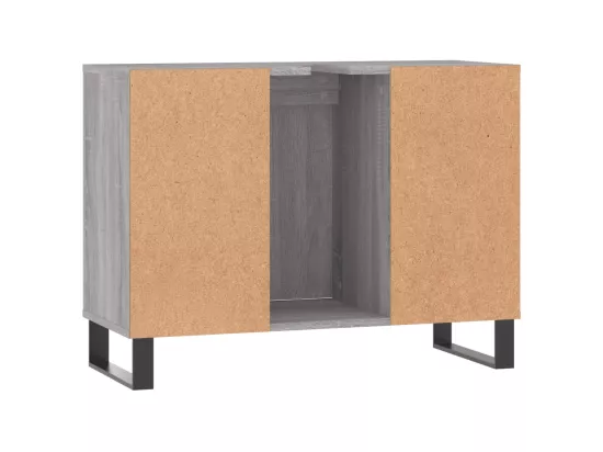 Armoire salle de bain sonoma gris 80x33x60 cm bois d'ingénierie