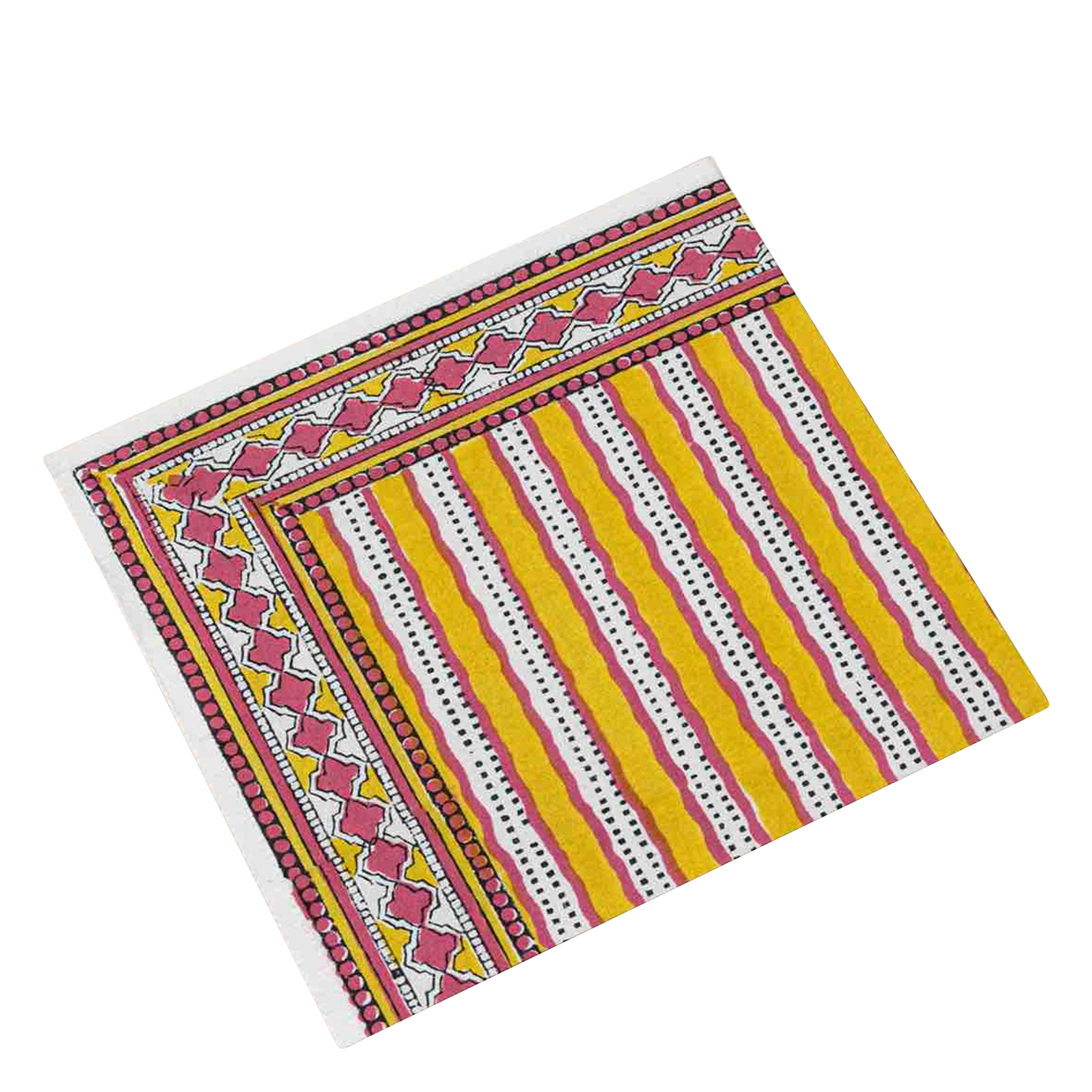 Serviette de table en coton imprimé | Multicolore