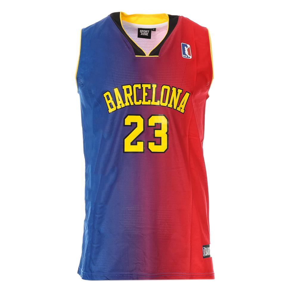 Sport Zone Maillot de basket Rouge/Bleu Homme Sport Zone Barcelona