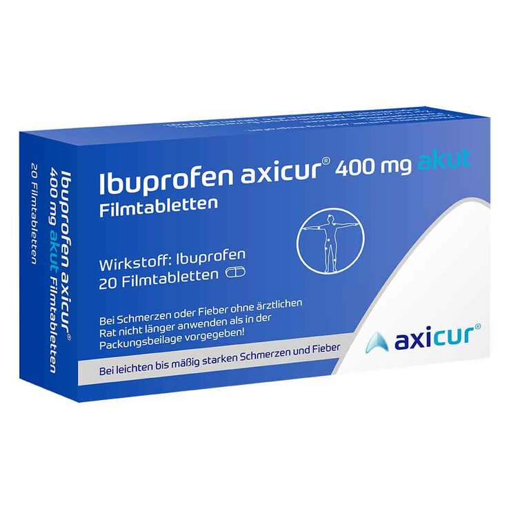 Ibuprofen axicur® 400 mg akut Filmtabletten, 20 St