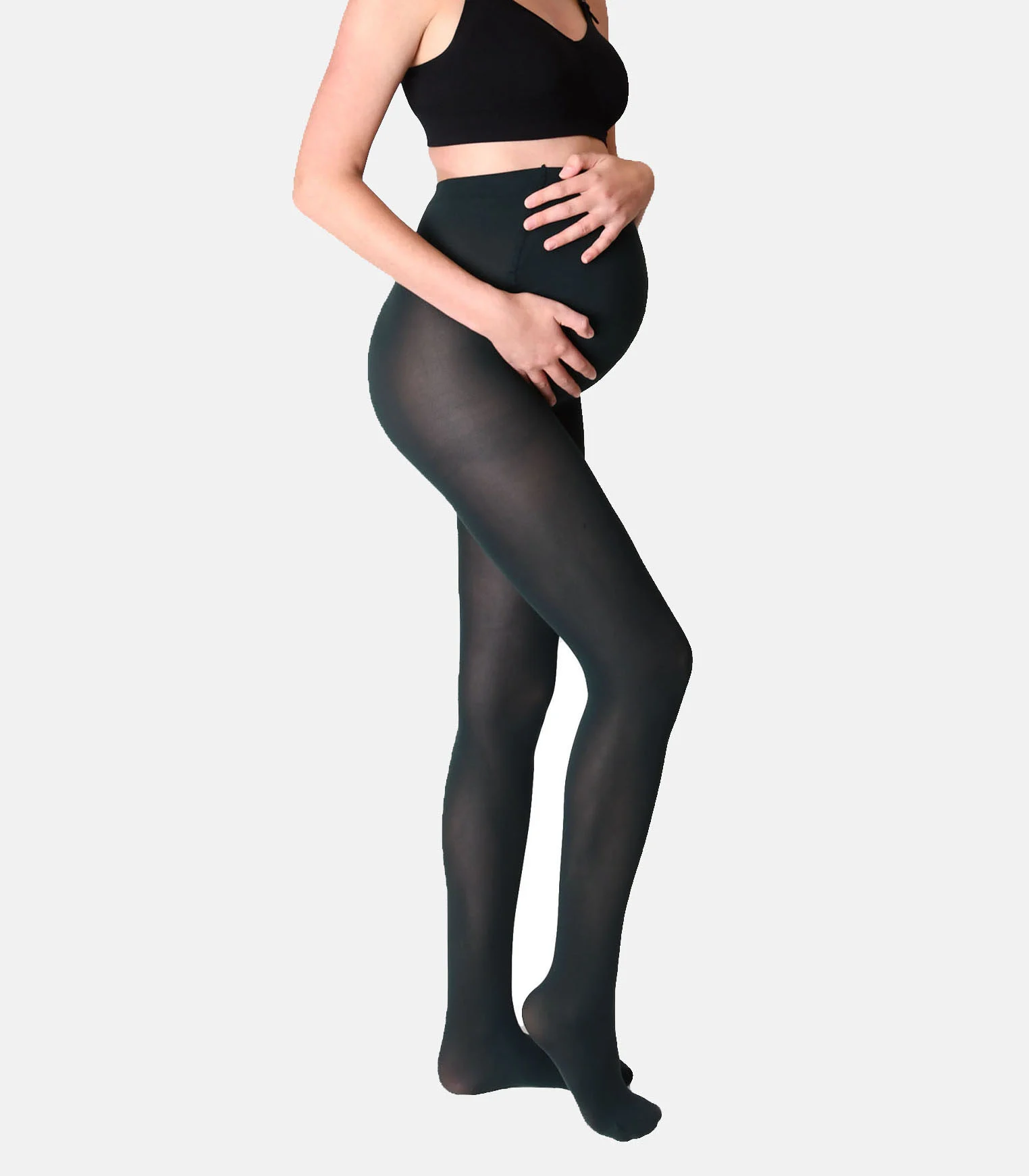 Collants de grossesse opaques confortables 60den | Vert