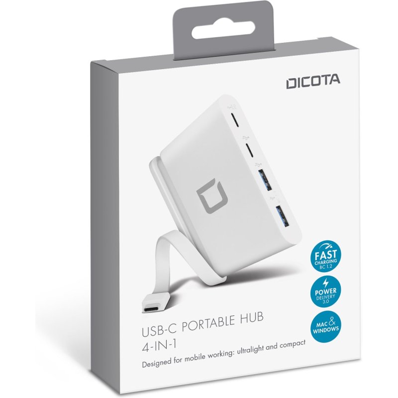 DICOTA D31731 hub & concentrateur 5000 Mbit/s Blanc