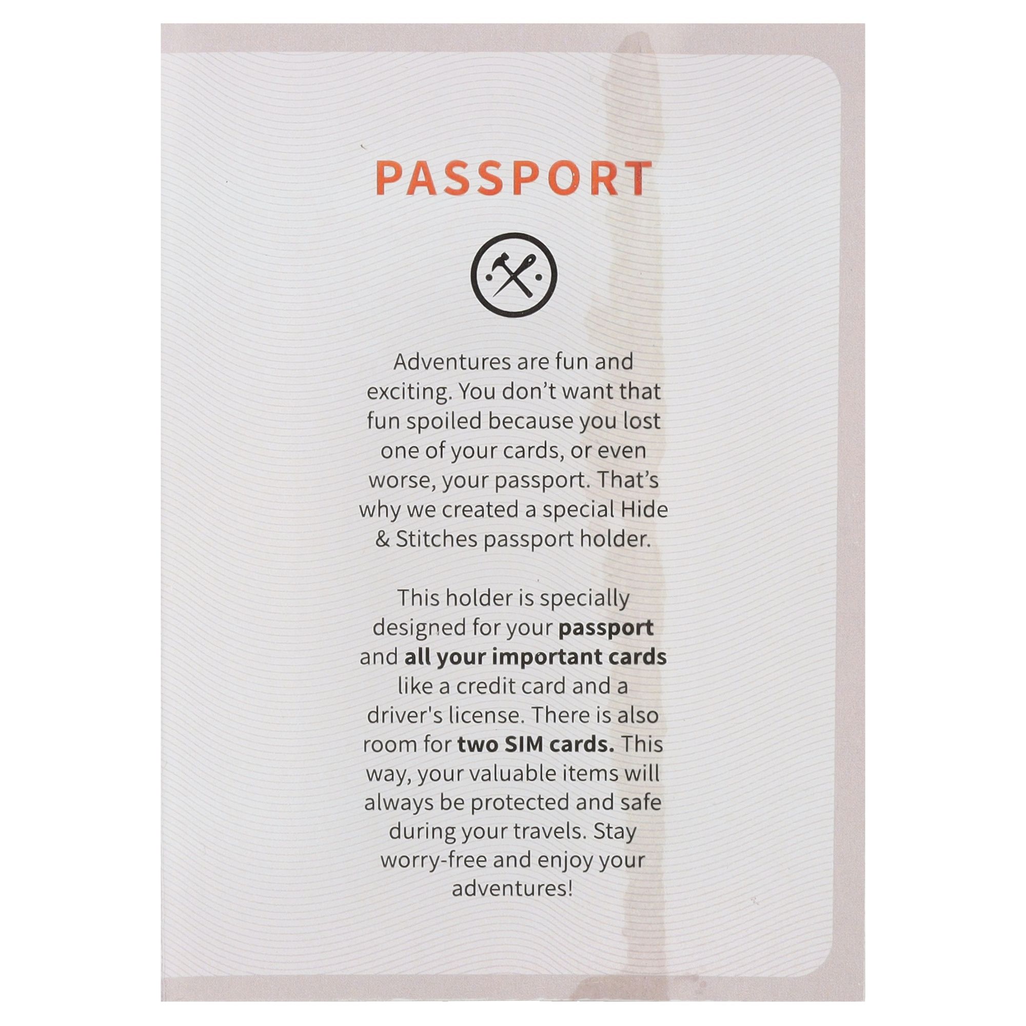 Hide & Stitches Idaho Paspoort Etui Bruin