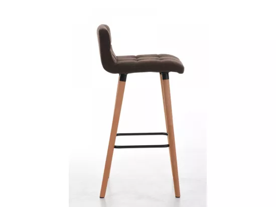 Tabouret de bar - Tissu - Marron - Lincoln