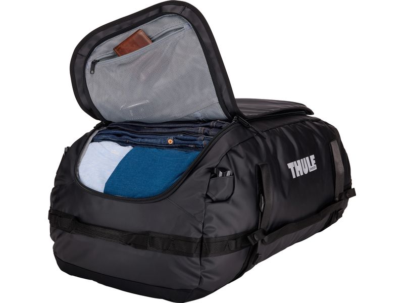 Thule Duffle Bag Chasm 90 l, Black Reisetasche und Rucksack in einem