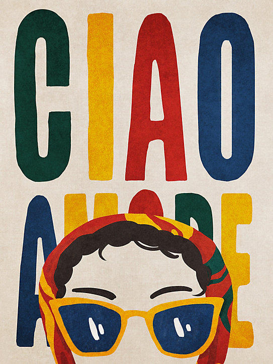 Affiche Ciao Dada Art l.30 x H.40 cm