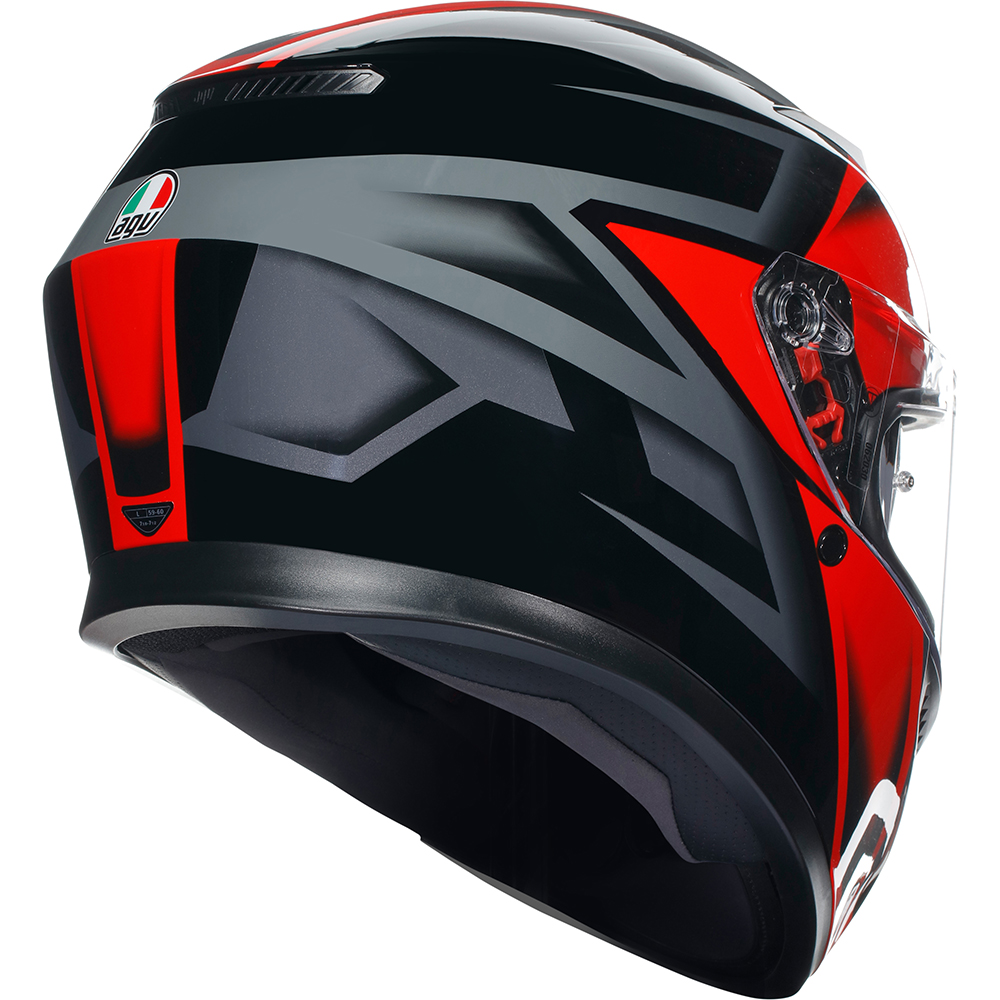 AGV - Casque K3 Compound Noir / Rouge