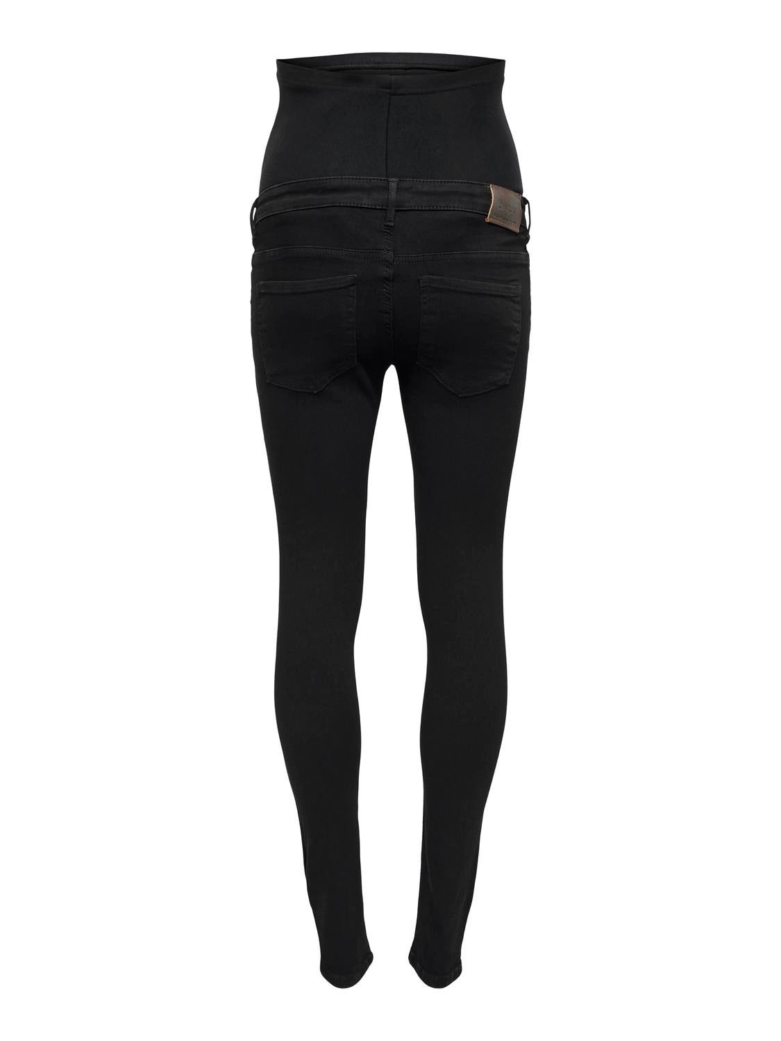 OLMBELLY Mittlere Taille Skinny Fit Jeans Black Denim