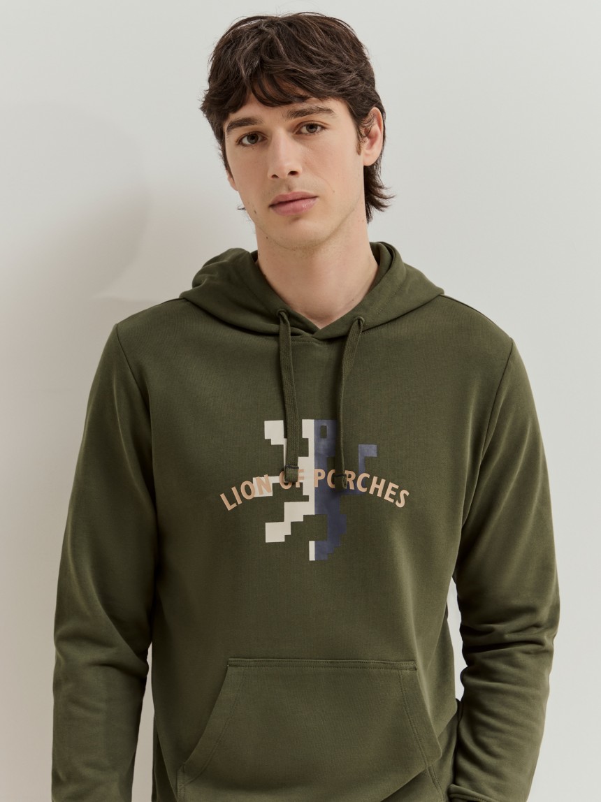 Sweatshirt de algodão com capuz