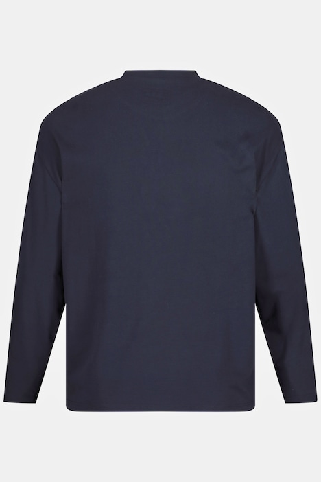 STHUGE Langarmshirt, oversized, Brustprint, bis 8 XL