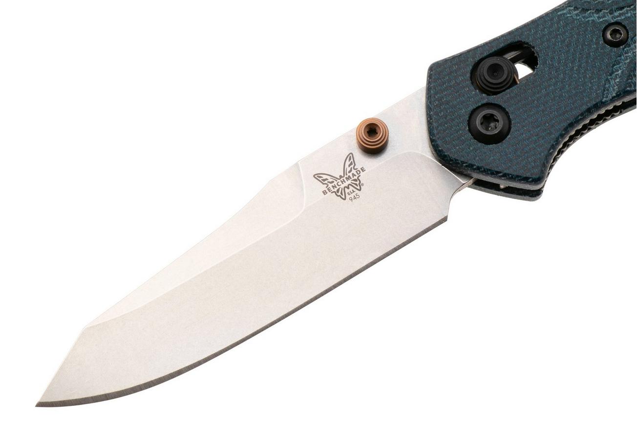 Benchmade Mini Osborne 945-04 Stonewashed M390, Blue Denim Micarta, zakmes, Warren Osborne design