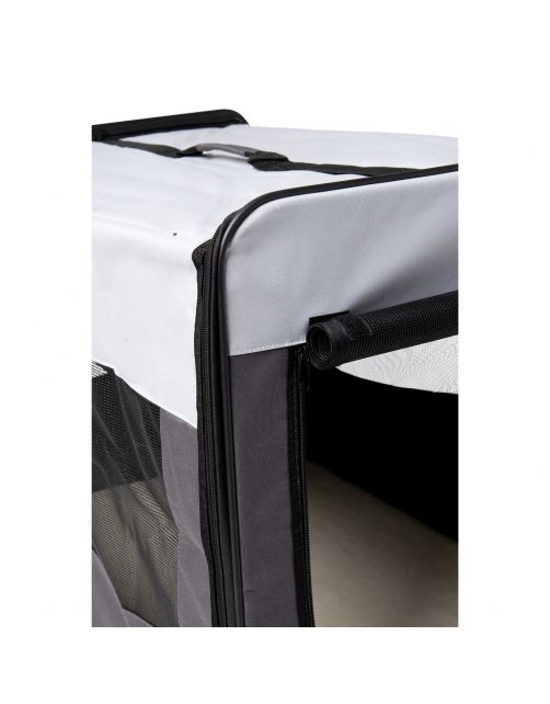 Adori Soft Transport-Bench Easy Grijs&Zwart - Hondenbench