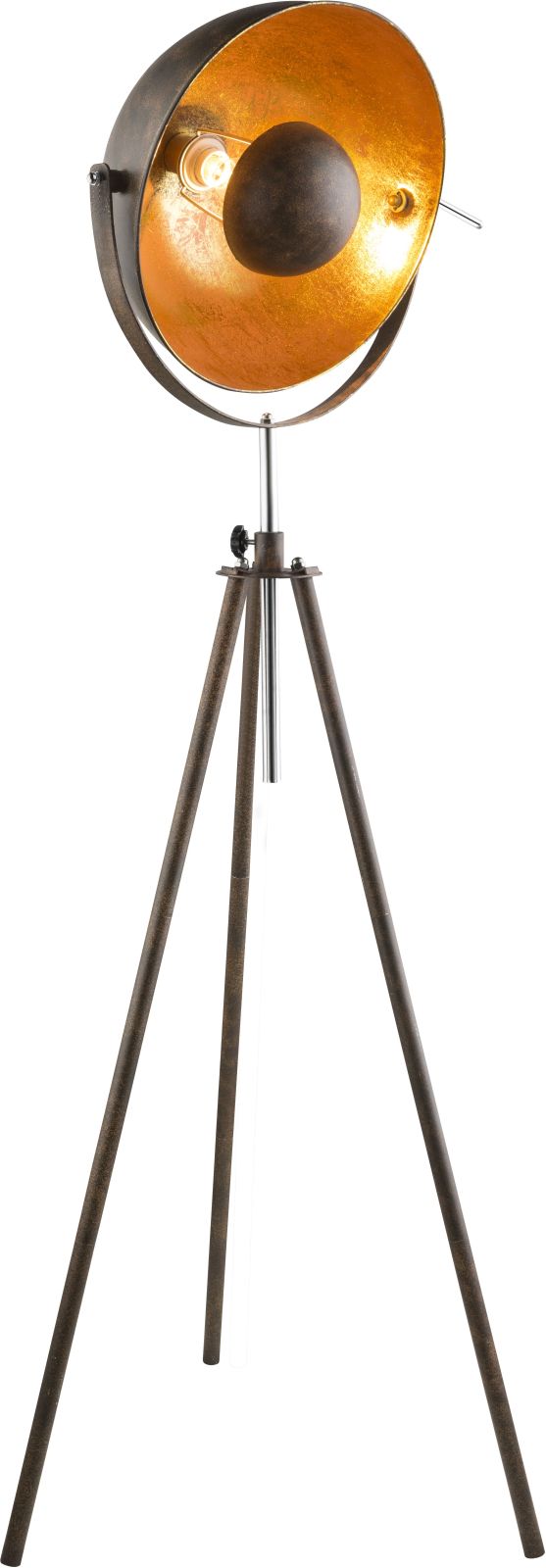 Stehleuchte - rostfarben-goldfarben - höhenverstellbar - 179 cm