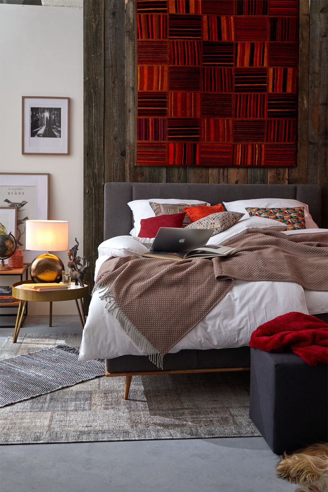 MONDO Wohndecke EMNA 150 x 200 cm rosa/beige