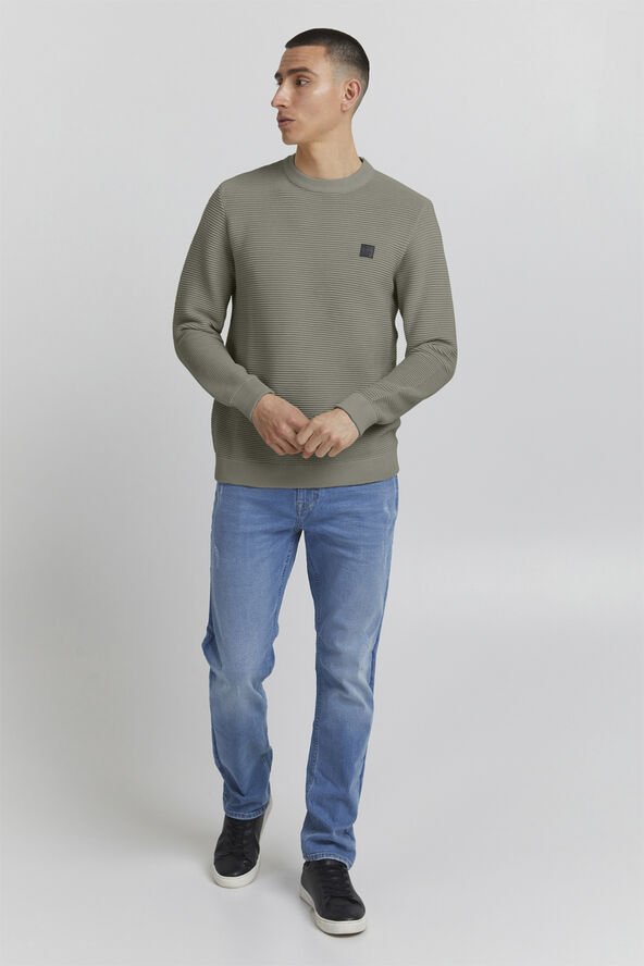 !Solid SDValencia Structure crew neck with Vetiver