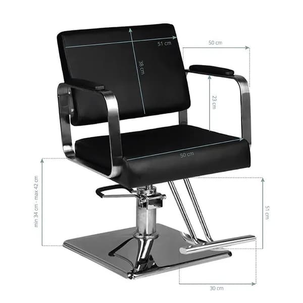 Activeshop Hair System frisørstol HS202, sort