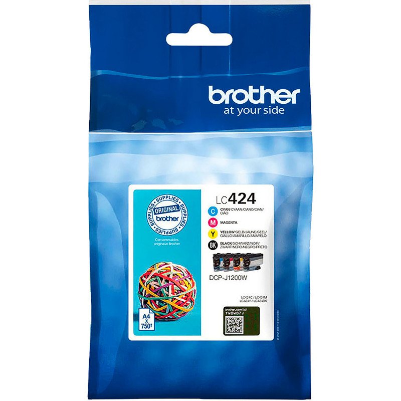Brother LC424 - Pack de 4 cartouches noir cyan magenta Jaune pour imprimante jet d'encre