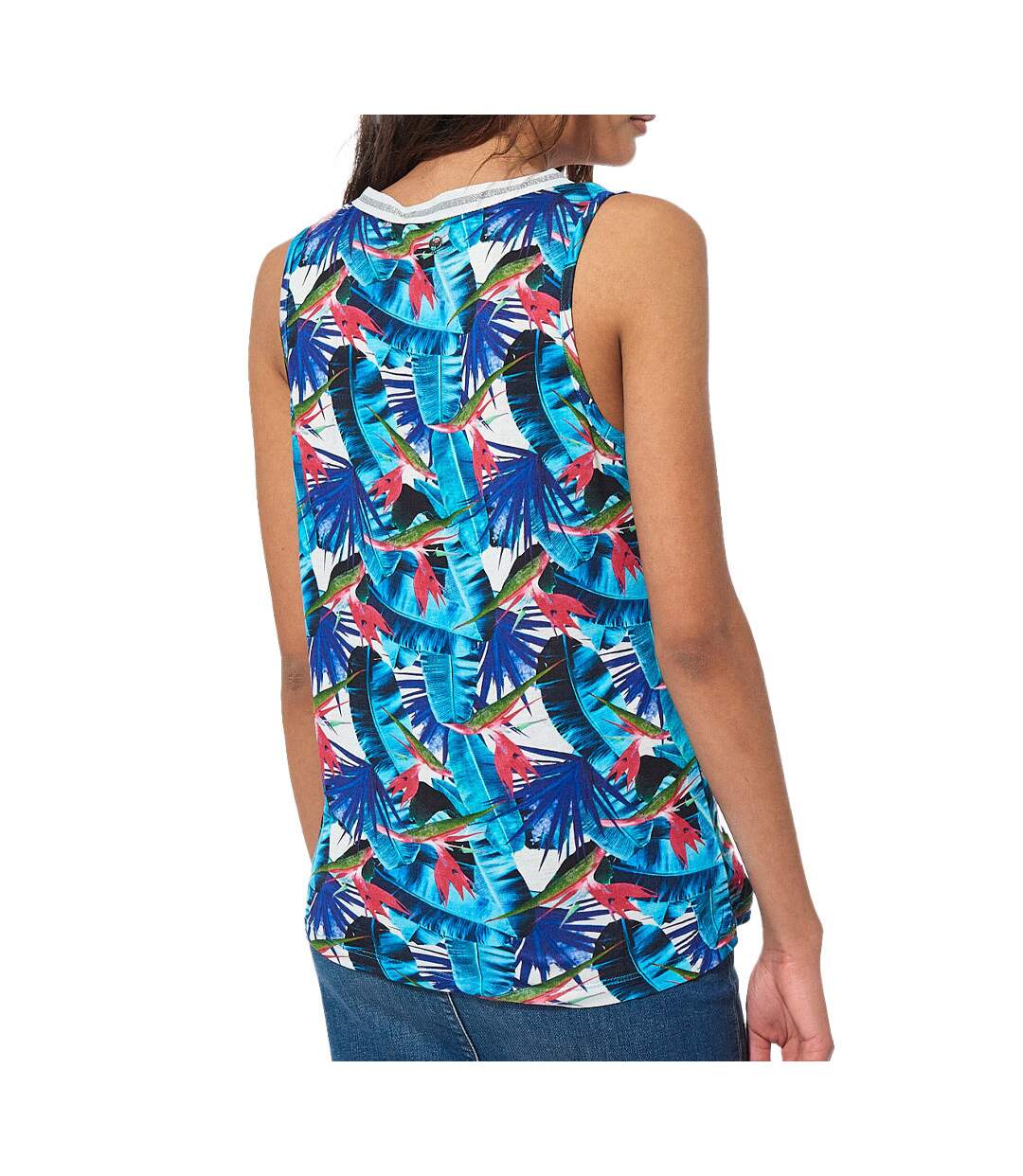 Débardeur Bleu à fleurs Femme Kaporal Kardi