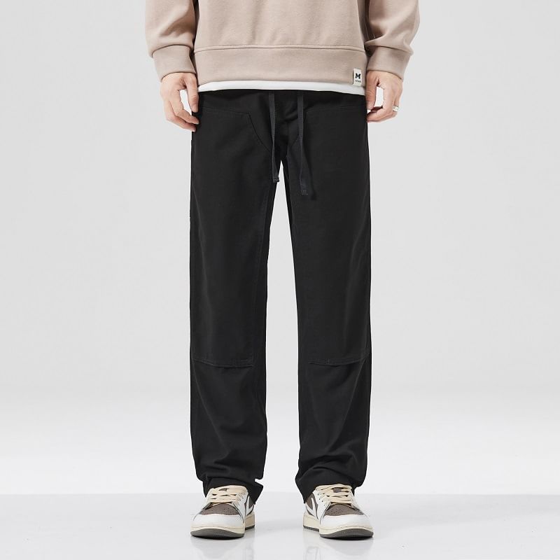 Nataro - Halfhoge effen rechte broek
