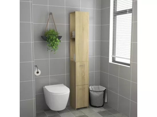 Armoire de salle de bain Chêne sonoma 25x25x170