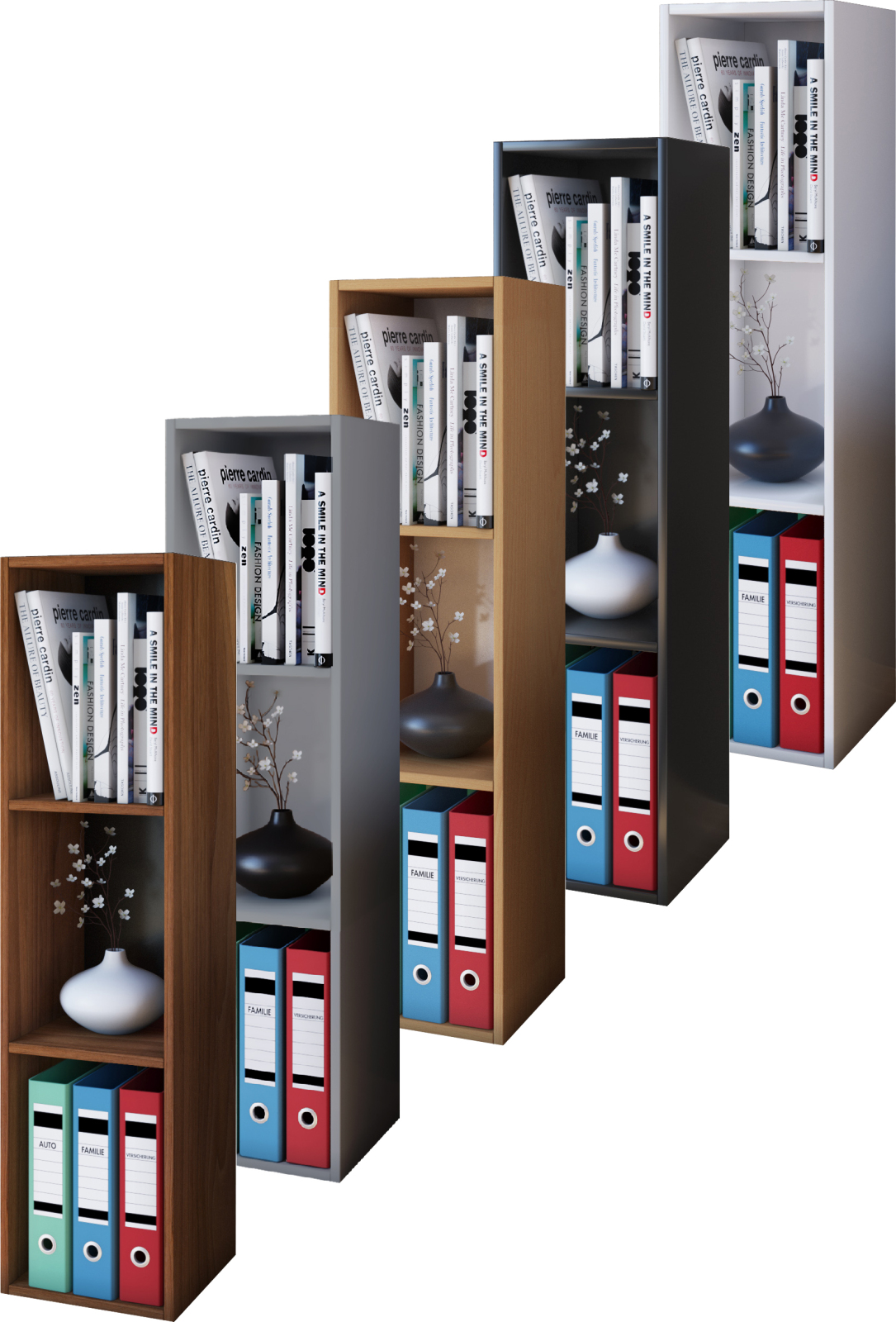CD/DVD-Sammel-Regal MENDAS - schwarz - 3-Fach - 34 cm