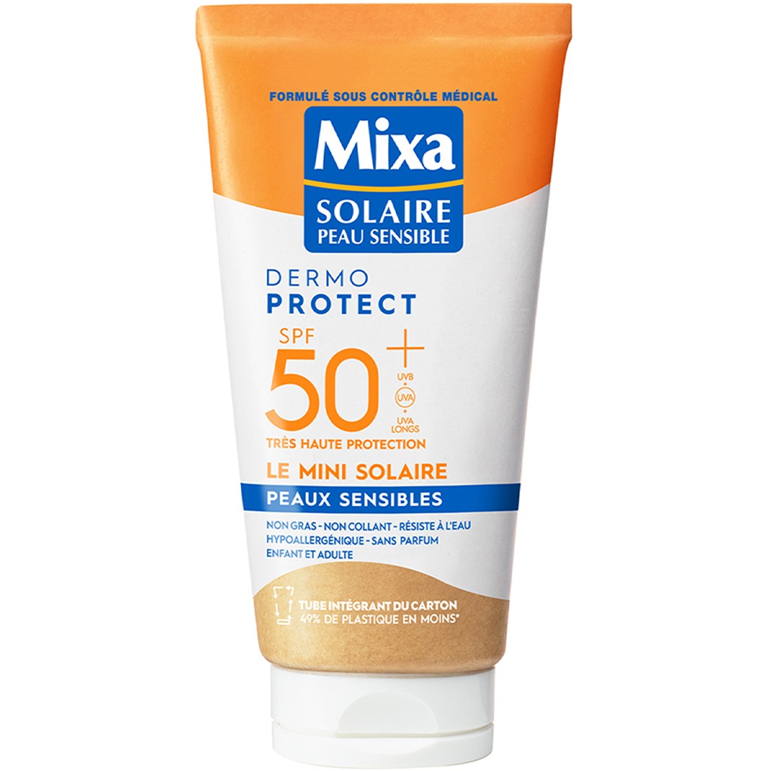 Crème solaire SPF 50  - Visage & corps - Peaux sensibles - 50 ml
