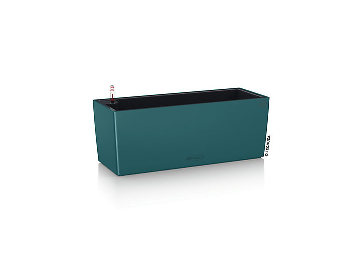 Jardinière Lechuza Color bleu pétrole 50 x 19 x h.19 cm