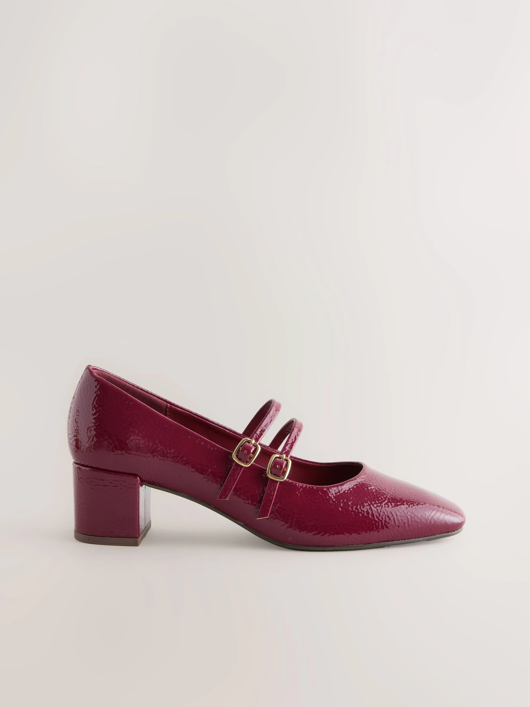 Bordeauxrood - Forever Comfort® Round Toe Mary Jane Block Heels