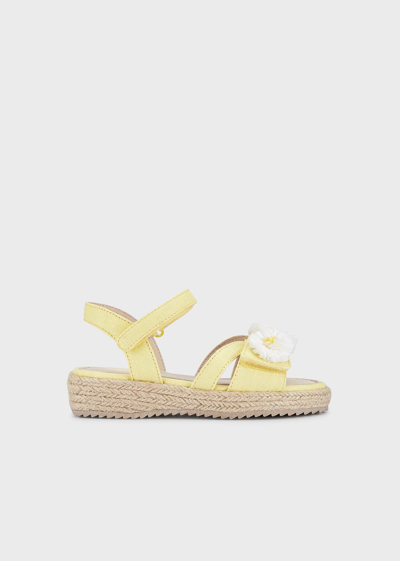 Sandália espadrille com estampa floral para menina