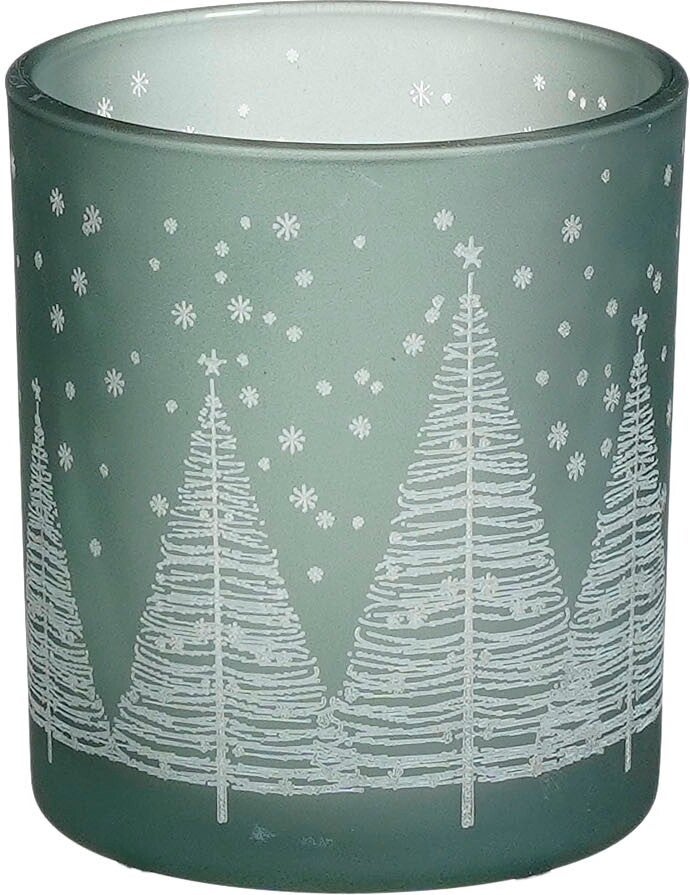 House of Seasons waxinelichthouder Knox grijs D 7 H 8 cm