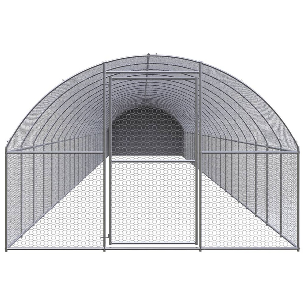 Poulailler d'extérieur 3x24x2 m acier galvanisé