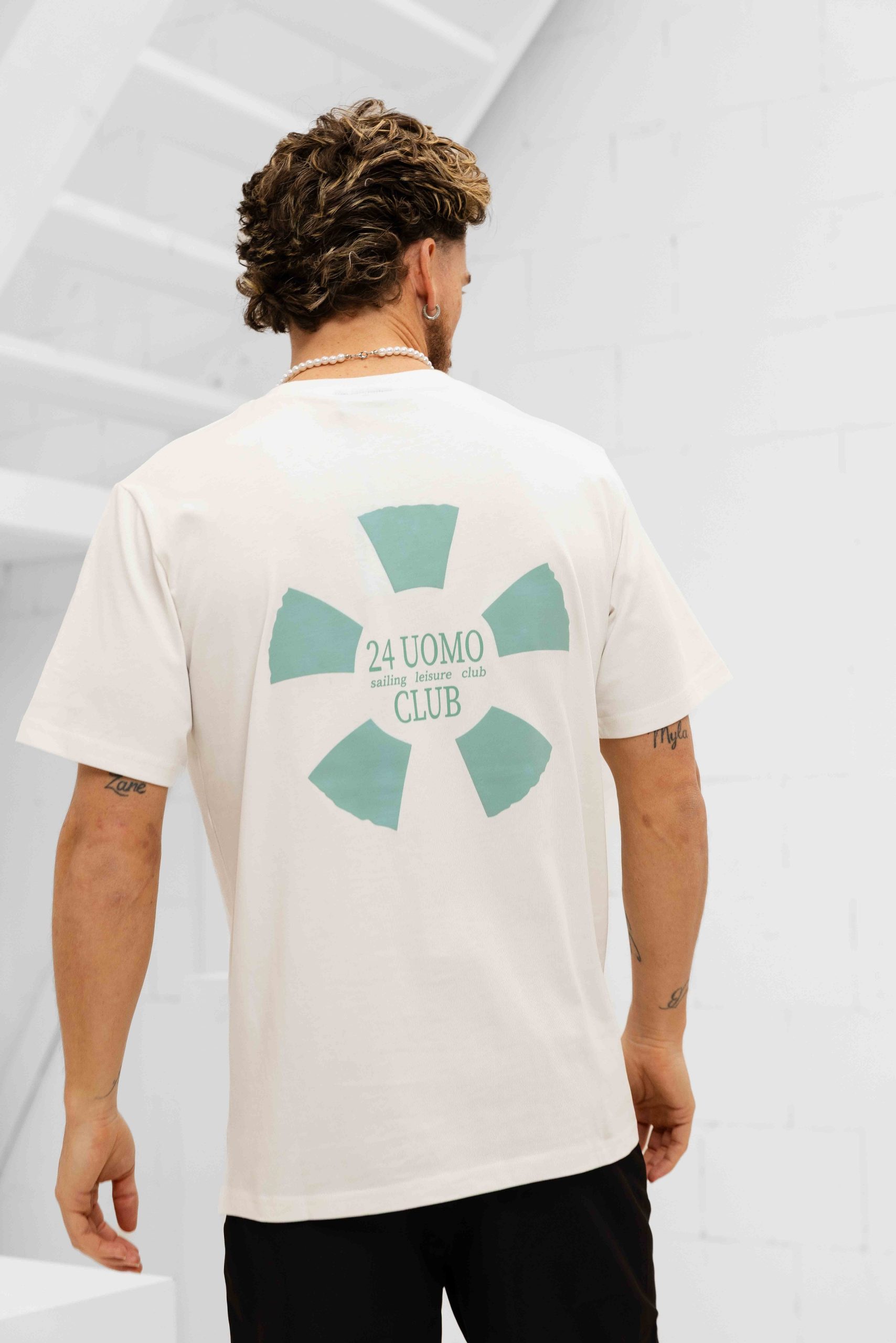 24 Uomo Leisure Club Zomerset Heren Off-White