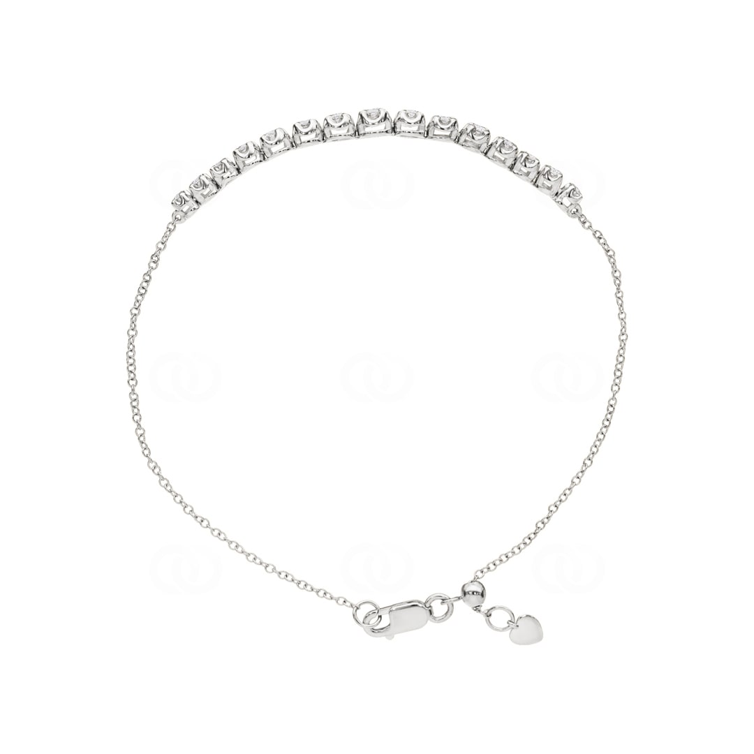 0.50 Karat Diamantarmband 750/18 K Weissgold
