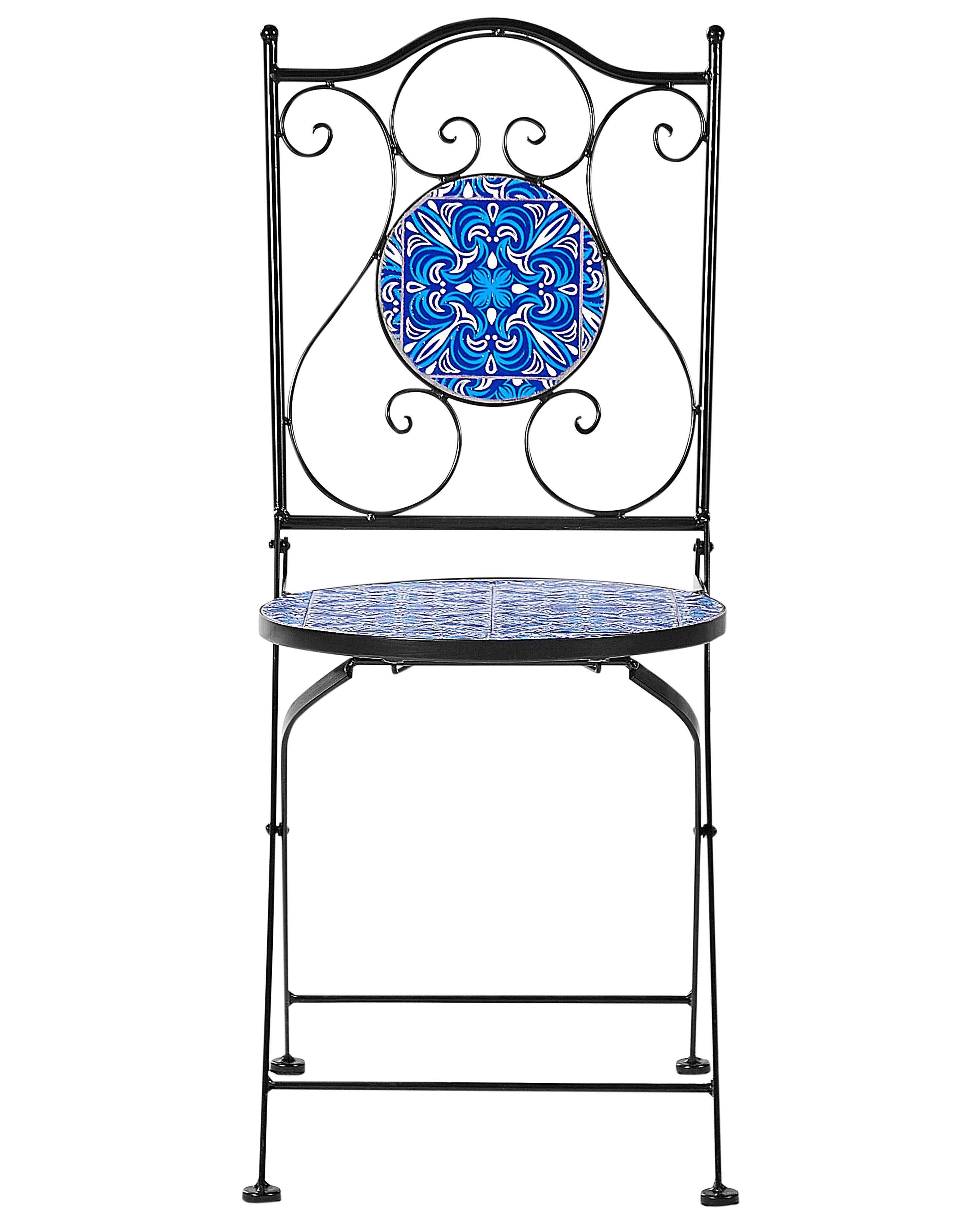 Set van 2 tuinstoelen CIGLIANO Metaal Zwart