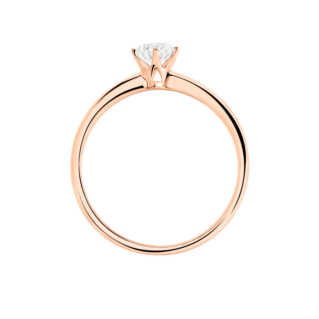 Bague Solitaire Natalia Or Rose Diamant