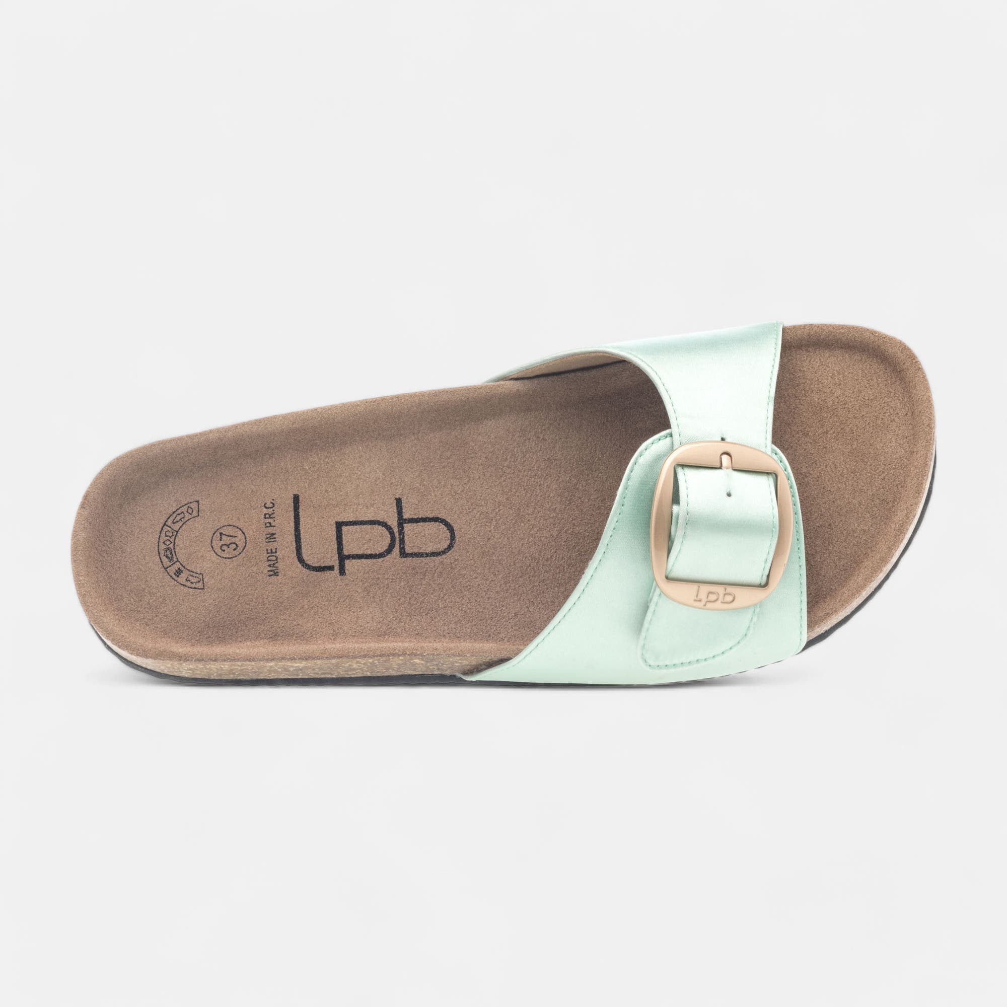 Mules semelle liège Femme vert clair